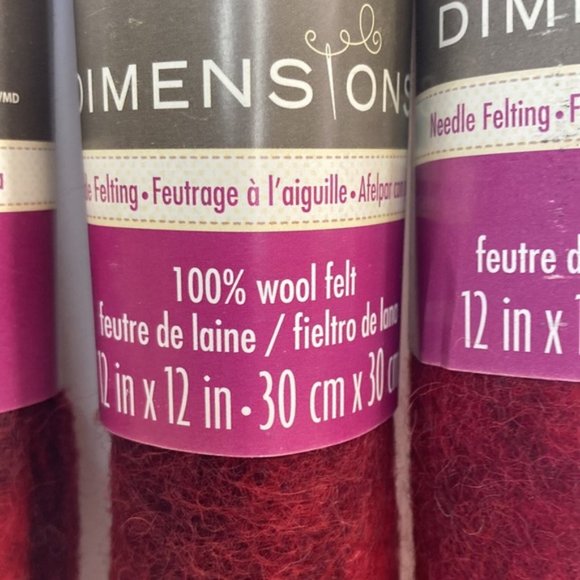 15 Rolls 100% Wool Felt Marbled Red Blended Felt Garnet Needle Felting Crafts - Picture 9 of 15